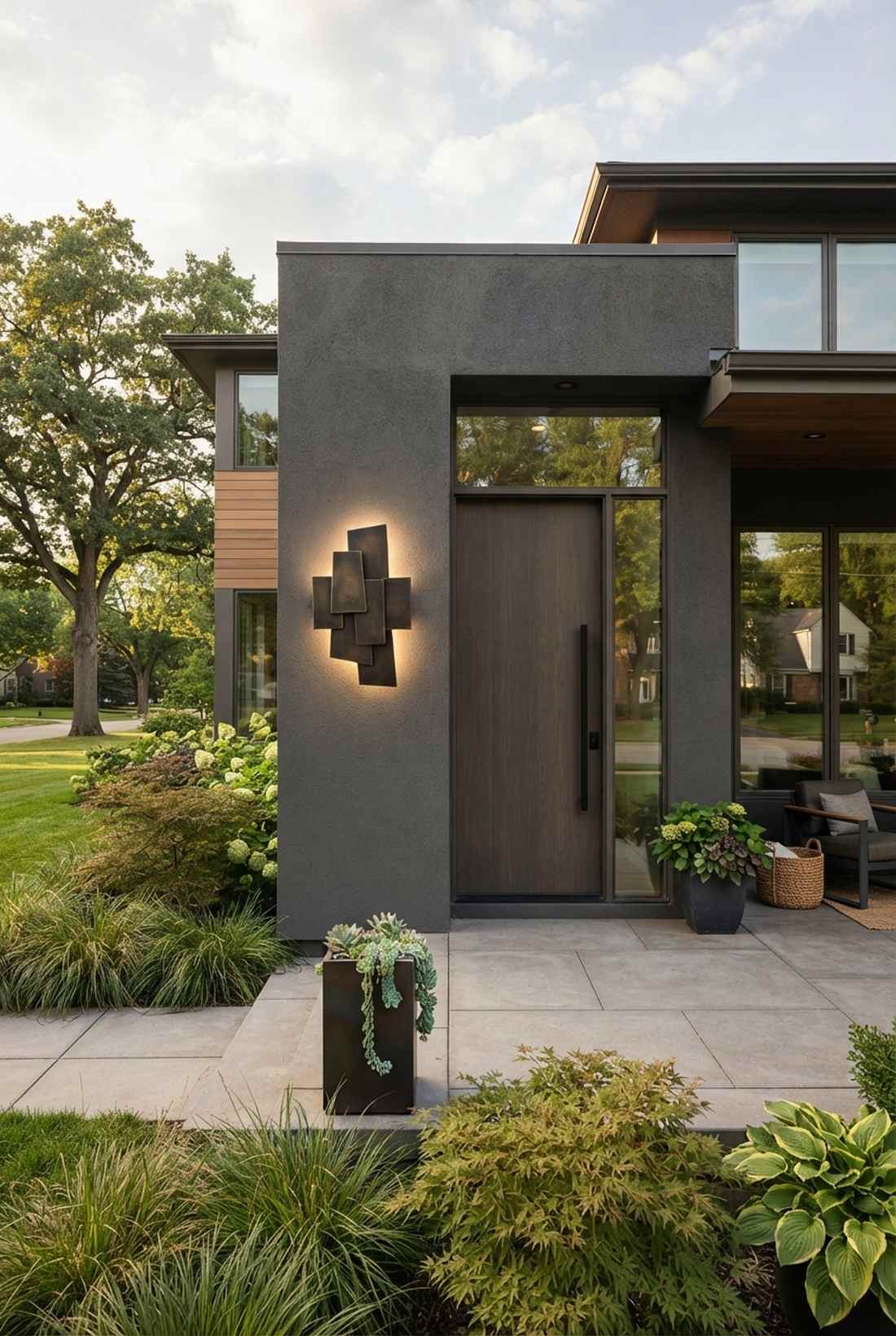 asymmetric architectural sconces