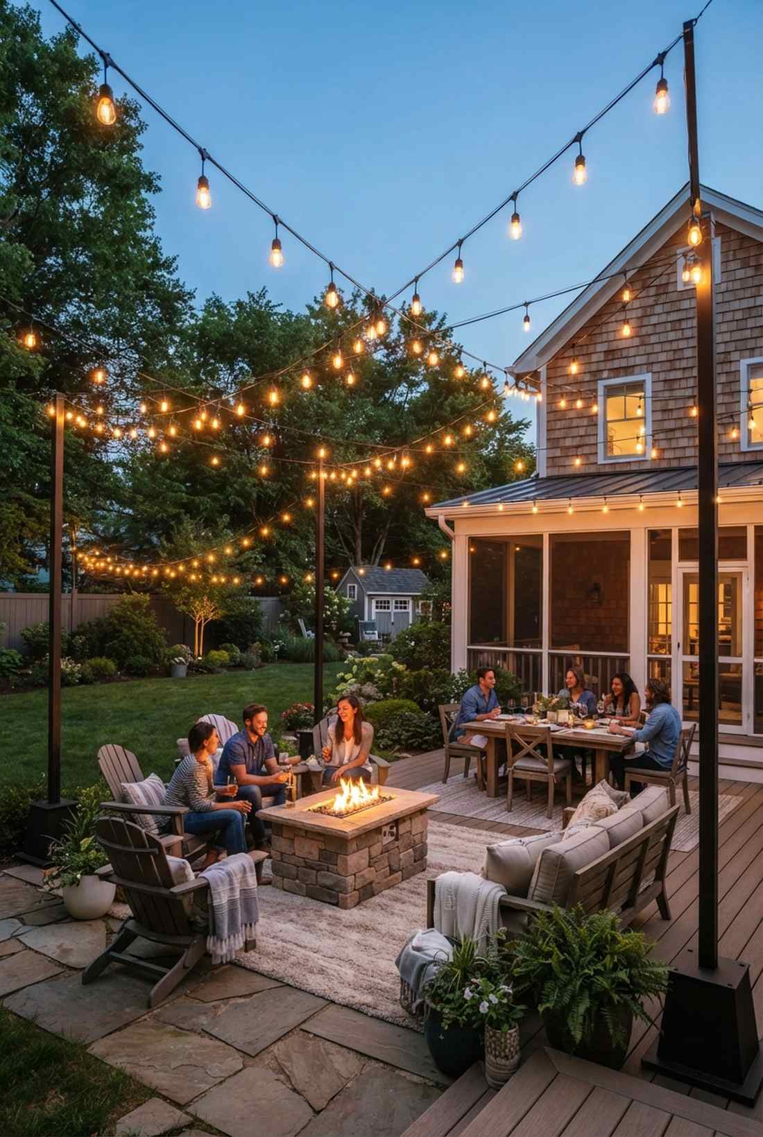 bistro string lights