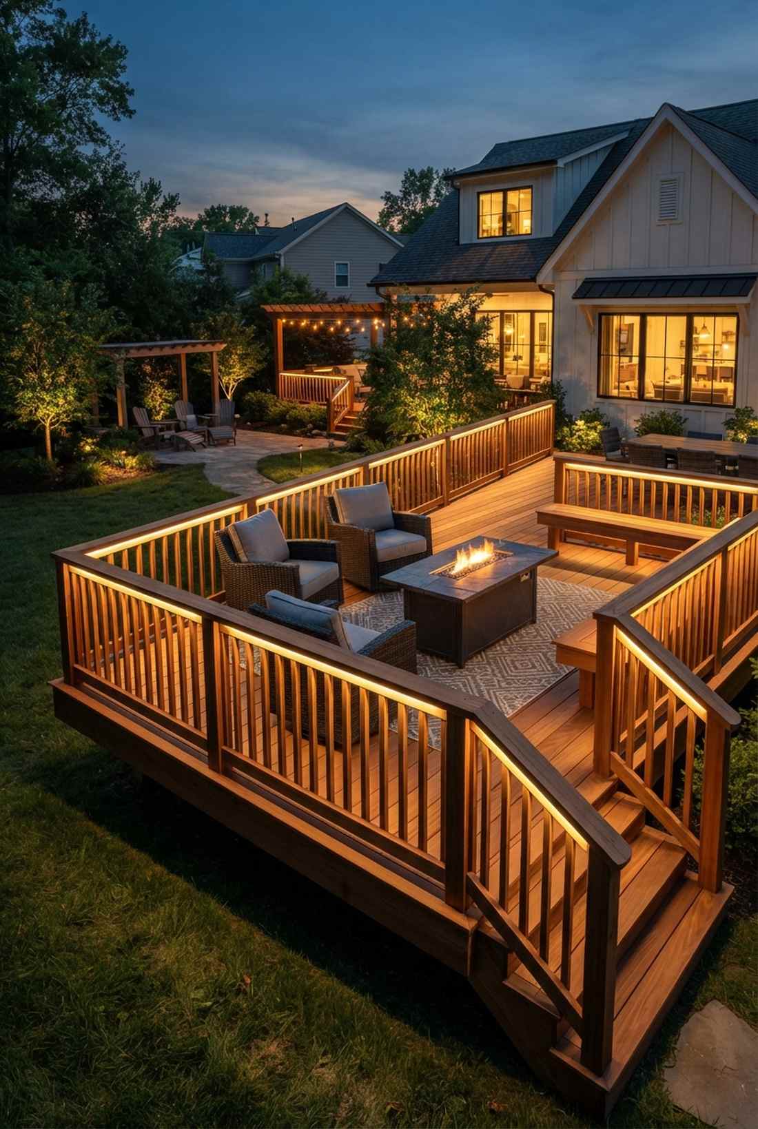 deck railing safety lighting