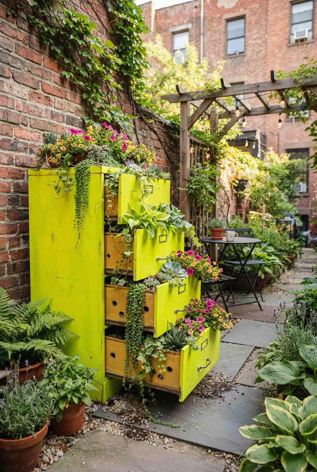 filing cabinet vertical planters