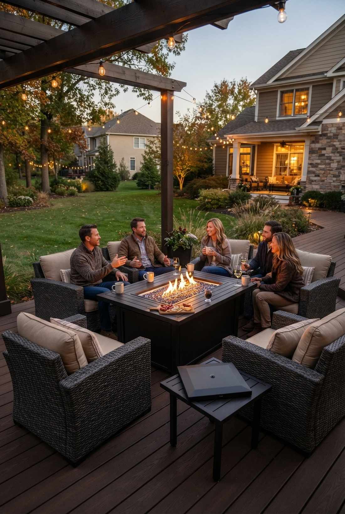 fire pit conversation set
