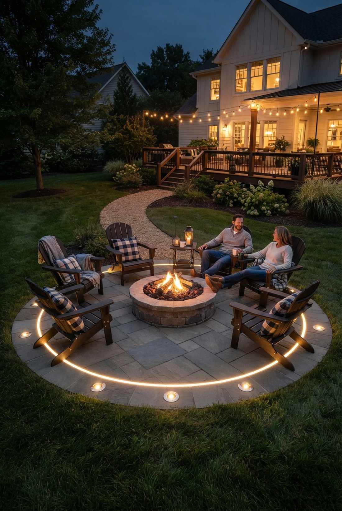 fire pit surrounding accent rings