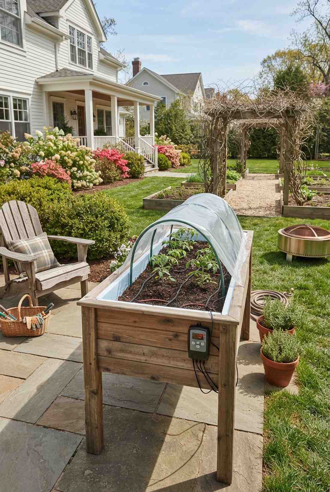 heated elevated growing bed