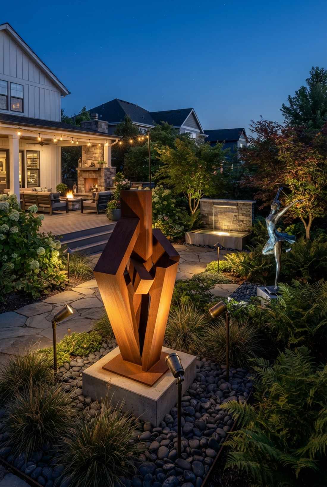 outdoor art installation lighting