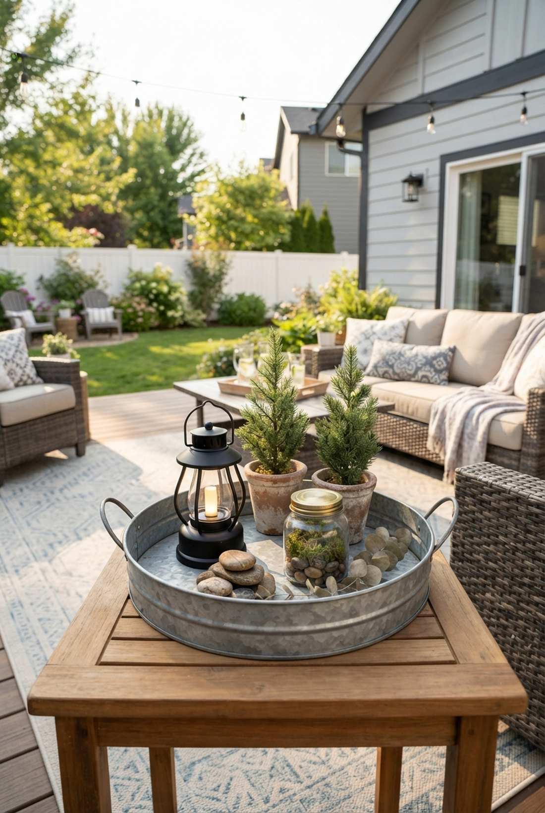 side table vignette displays