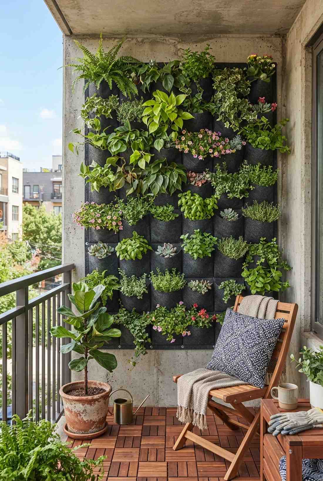 wall mounted pocket planter