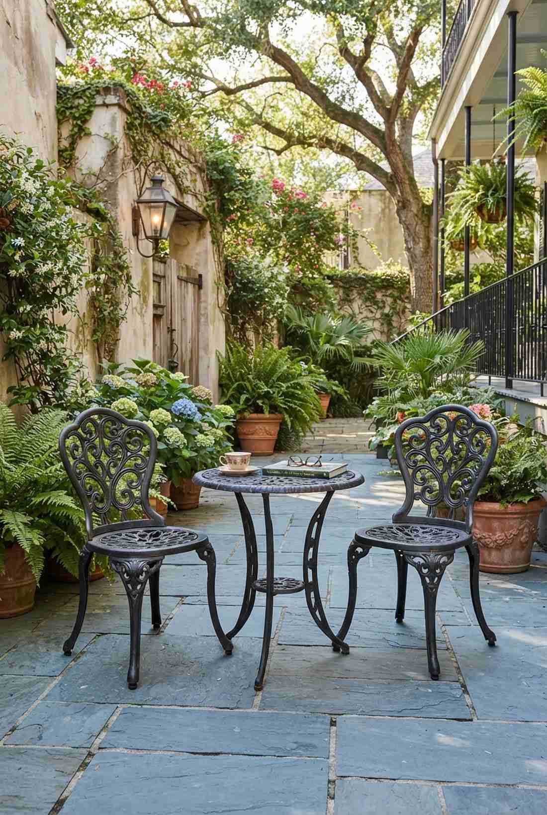 wrought iron bistro chairs