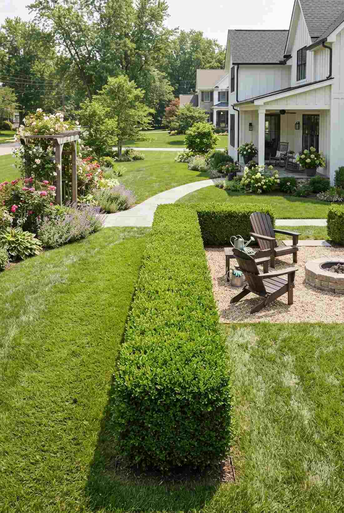 boxwood hedge partitions