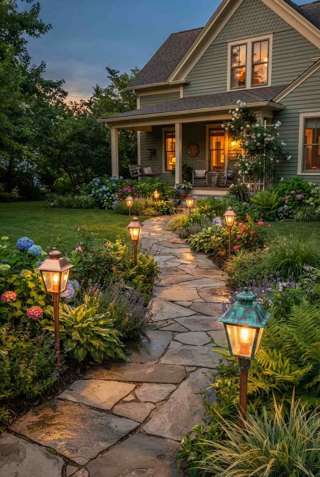 copper path lanterns