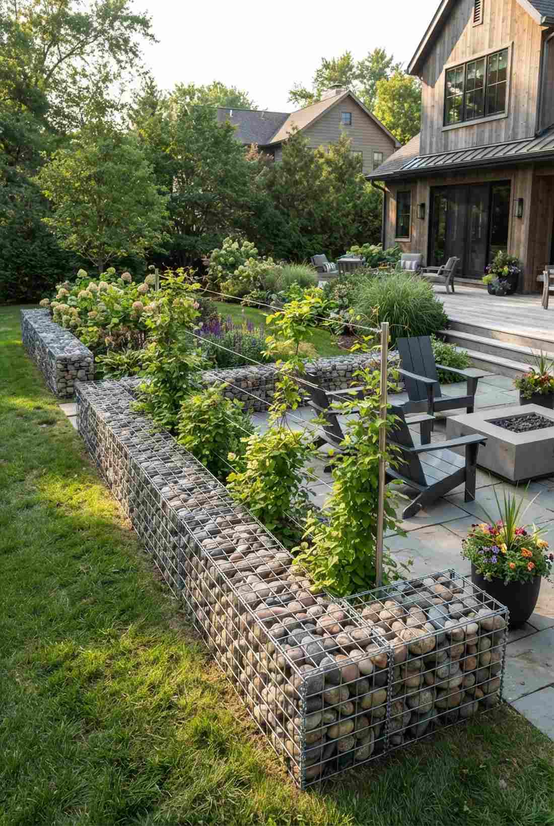 gabion wall wire integration