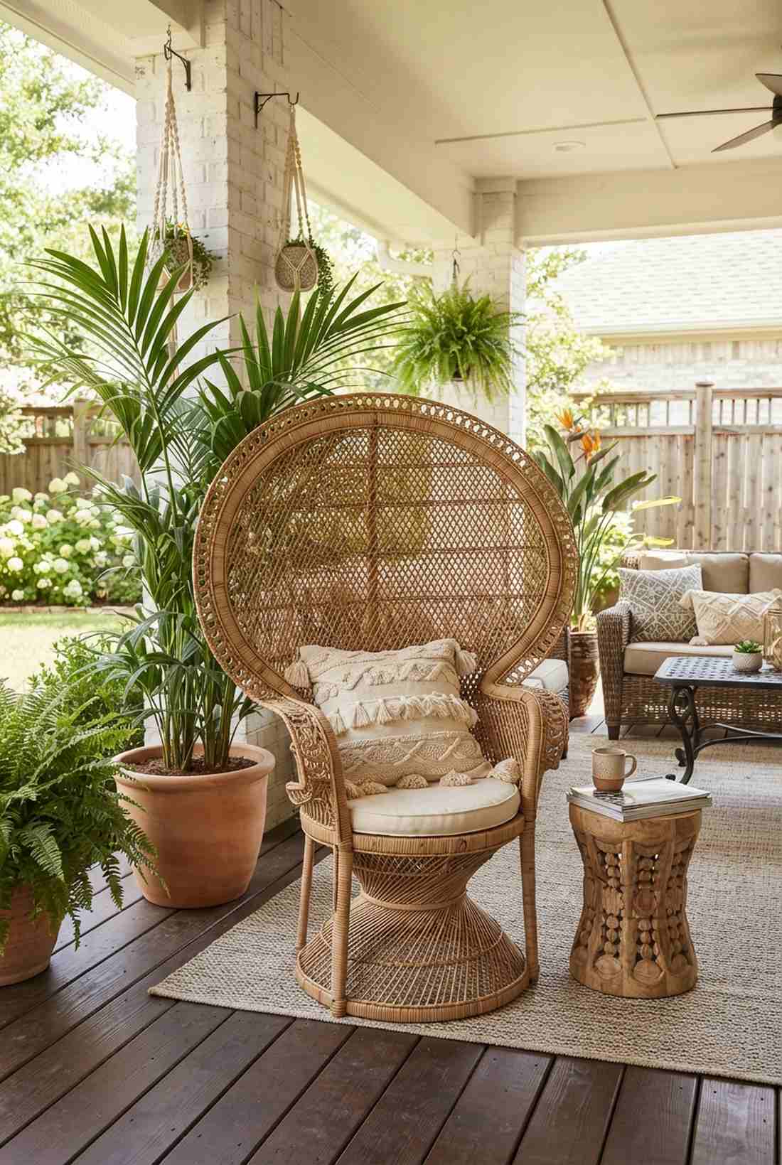 rattan peacock chairs