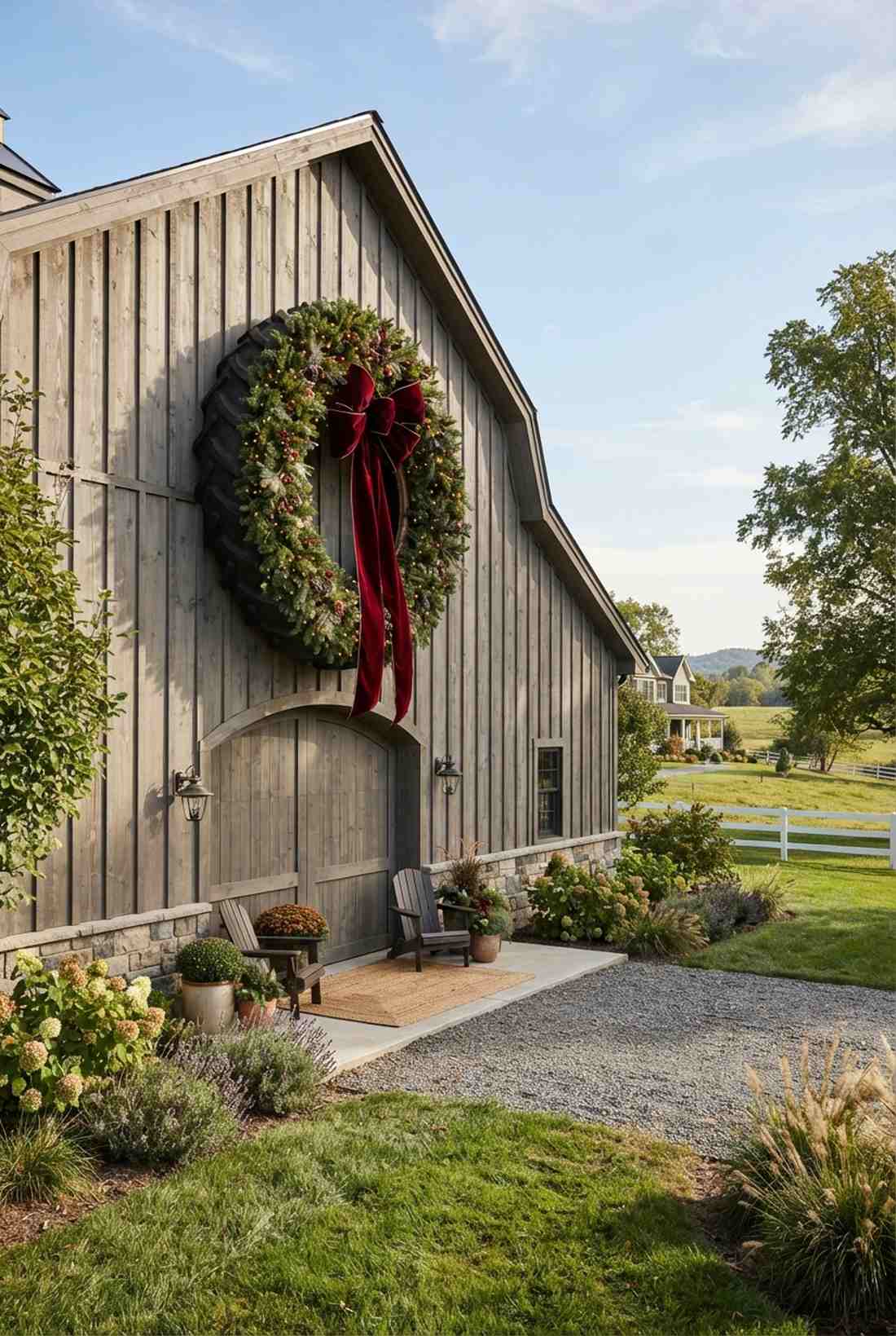 repurposed tire wreath