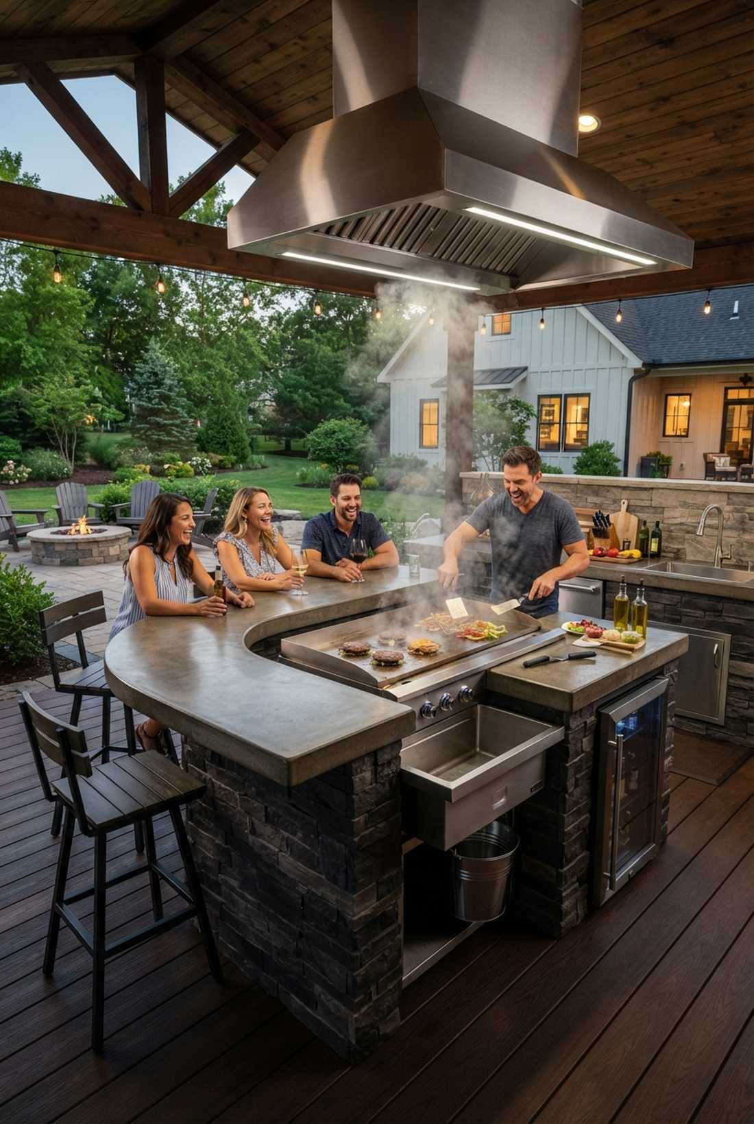 teppanyaki style flat top bar