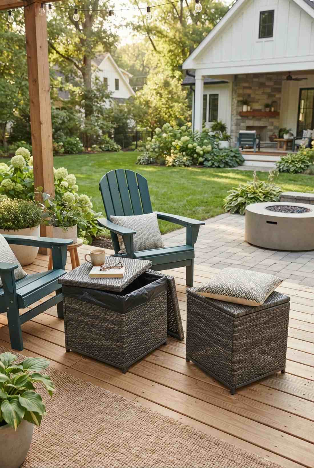 weatherproof storage ottomans