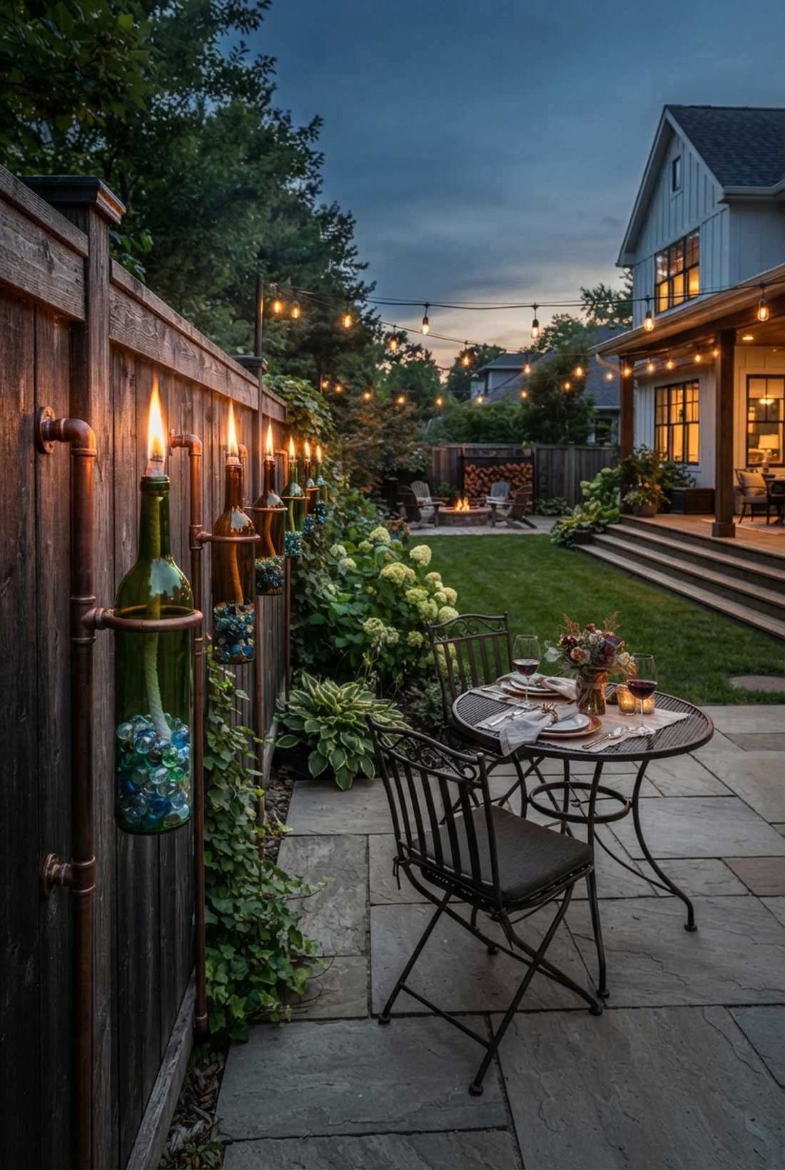 wine bottle torch lights