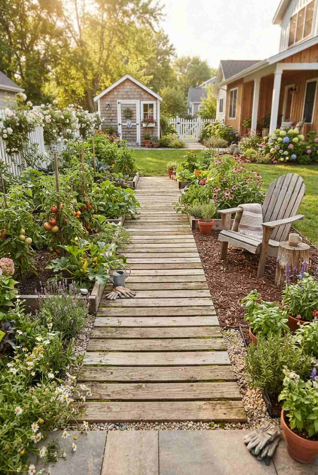wooden plank walkway