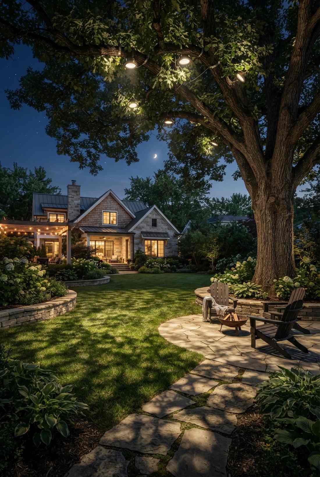 moonlighting through mature trees