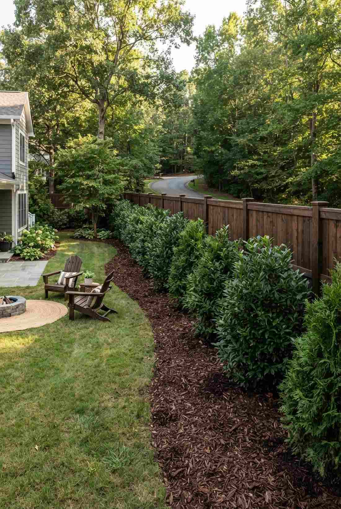 privacy fence living hedge