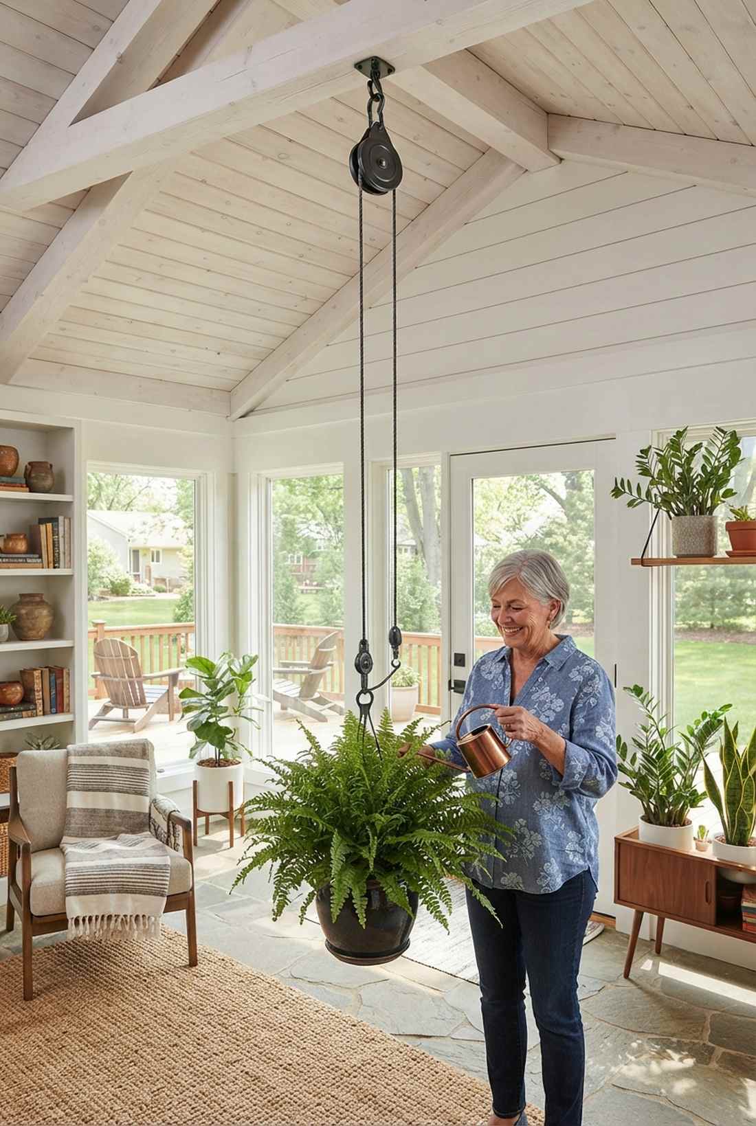 pulley system planter