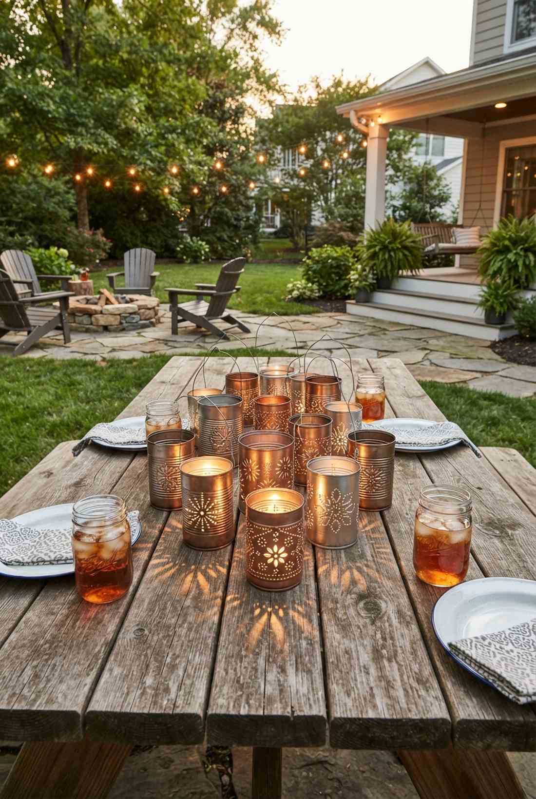tin can lanterns
