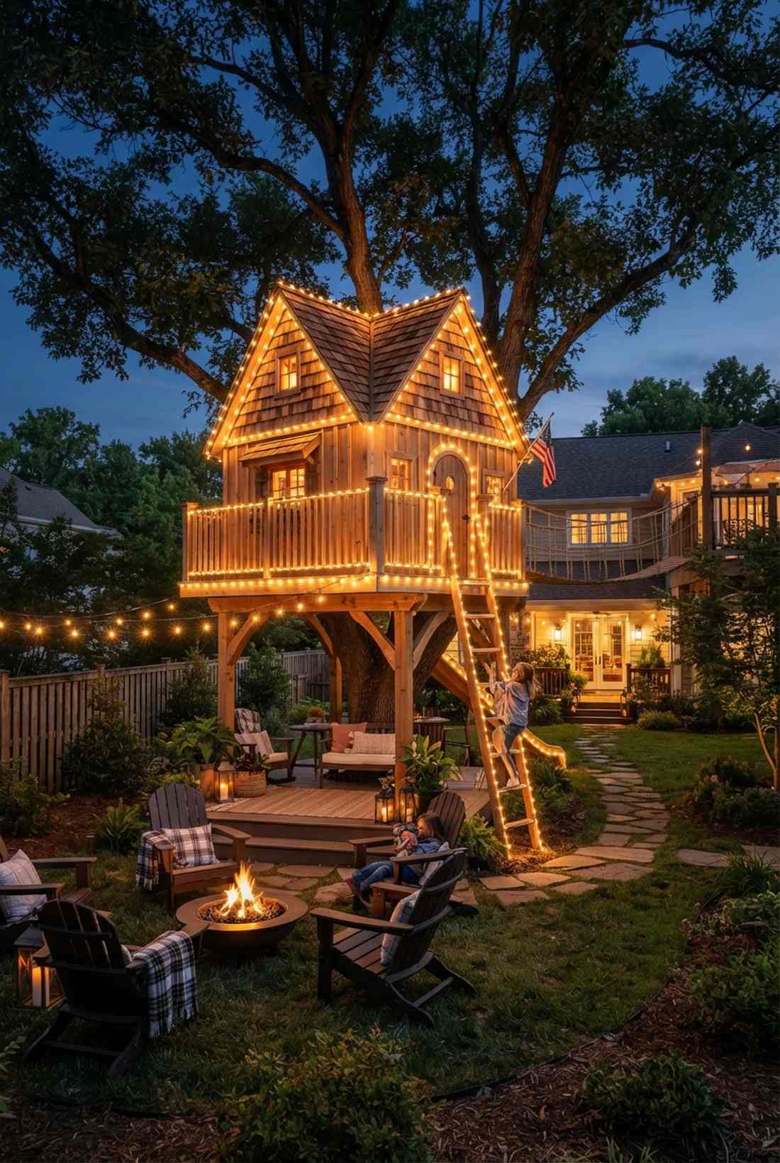 treehouse playhouse lighting