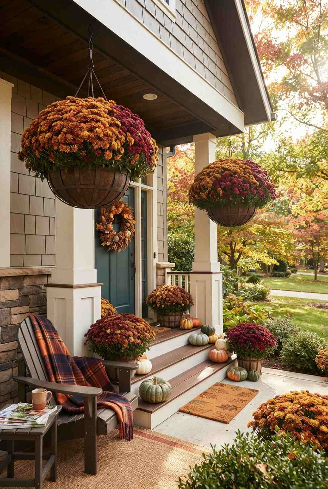 autumn mum baskets