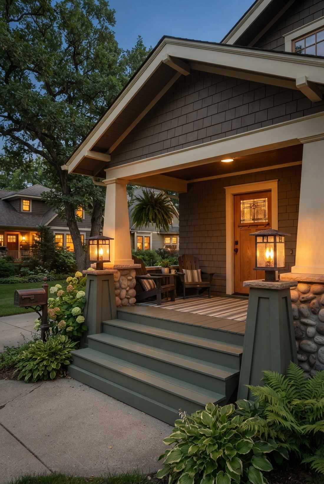 craftsman style post lights