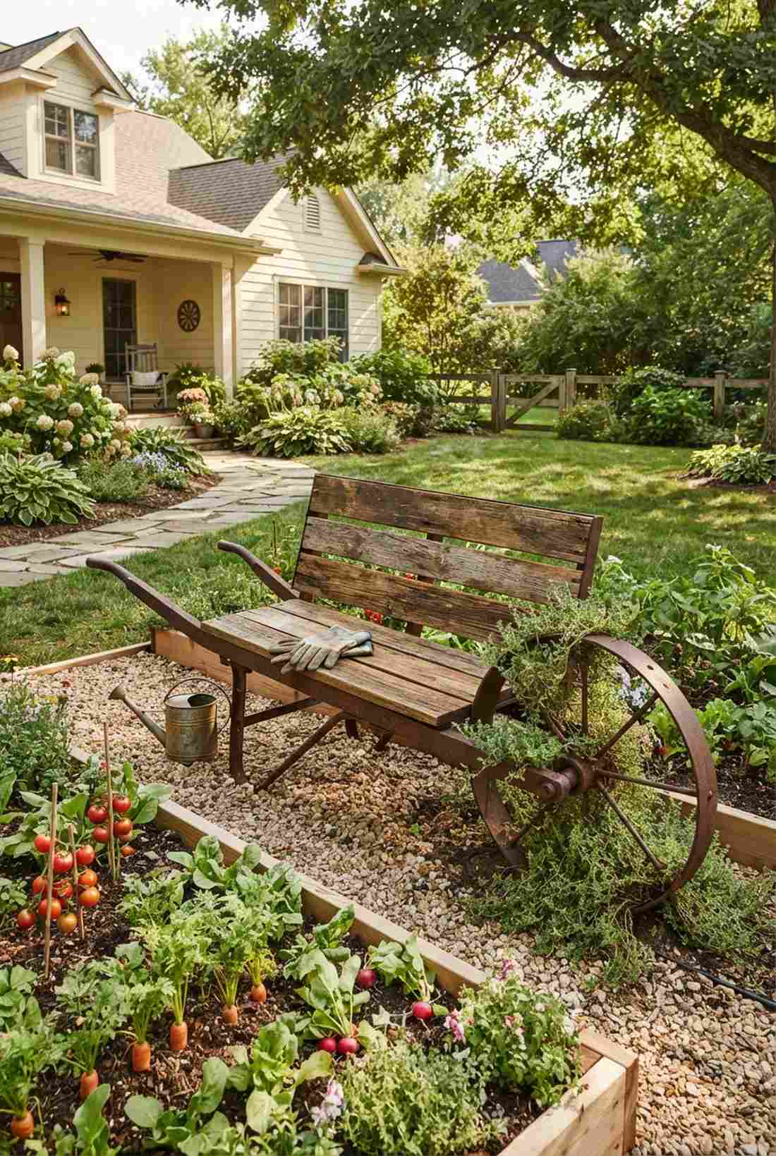 garden cart bench