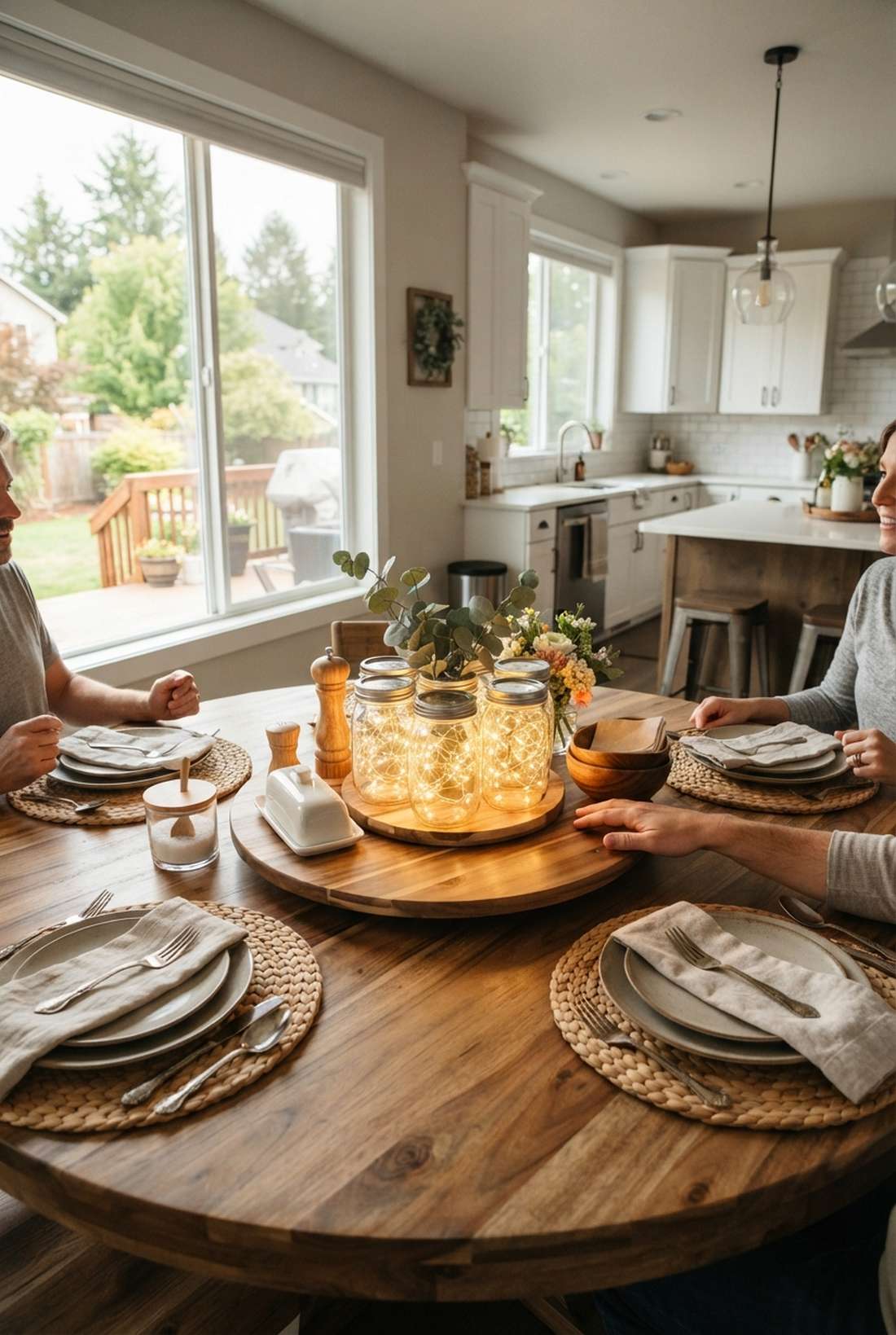 lazy susan rotating centerpiece