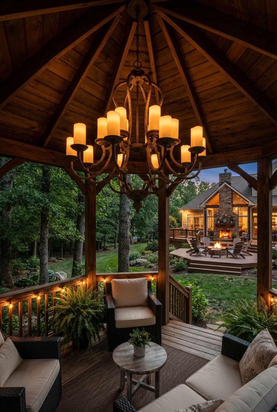 chandelier frame with candles