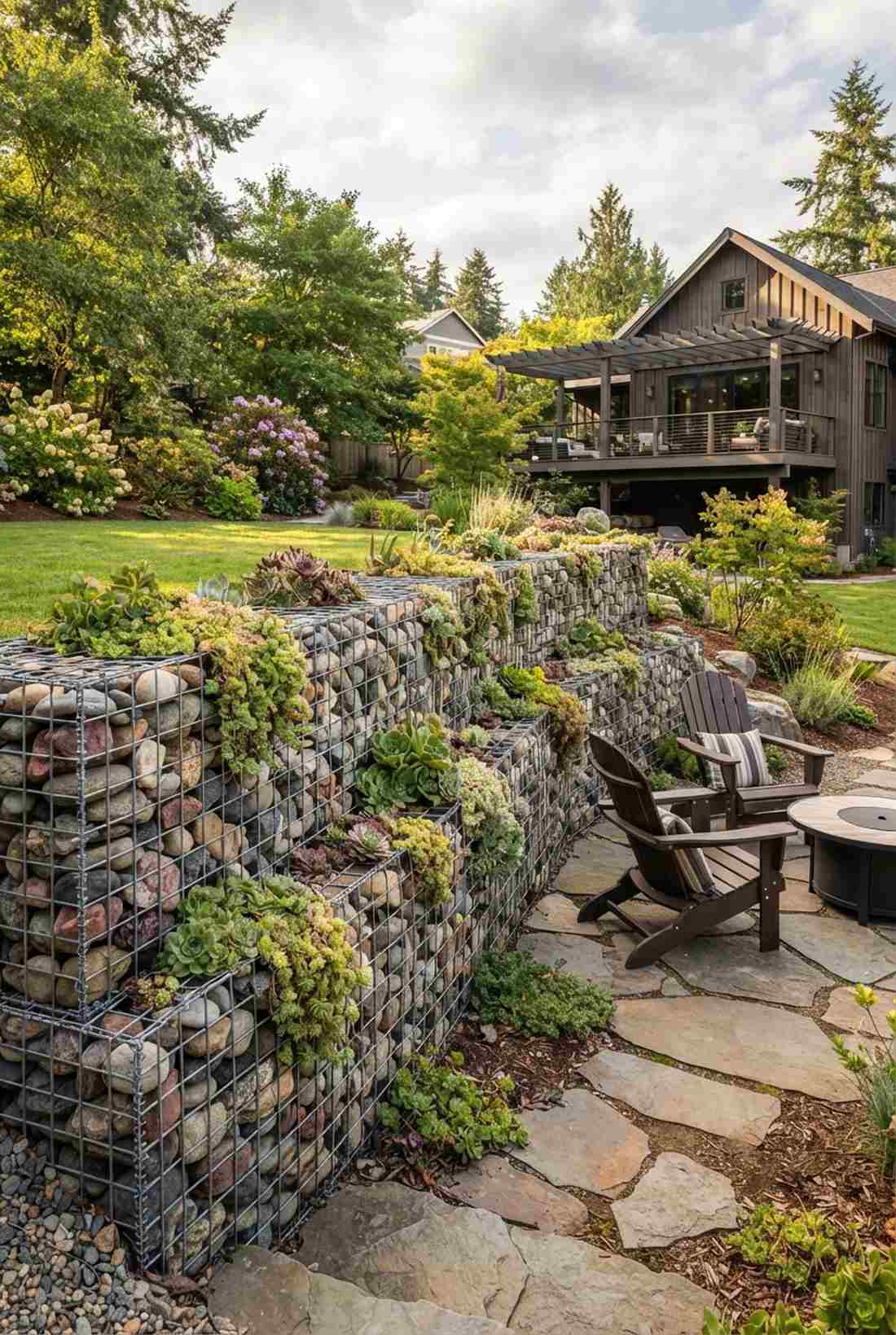 gabion wall planter