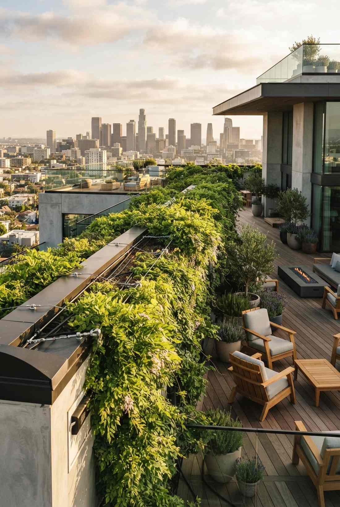 green roof parapet plantings
