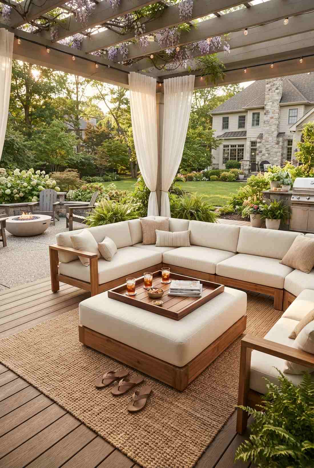 outdoor living patio furniture with ottoman coffee table