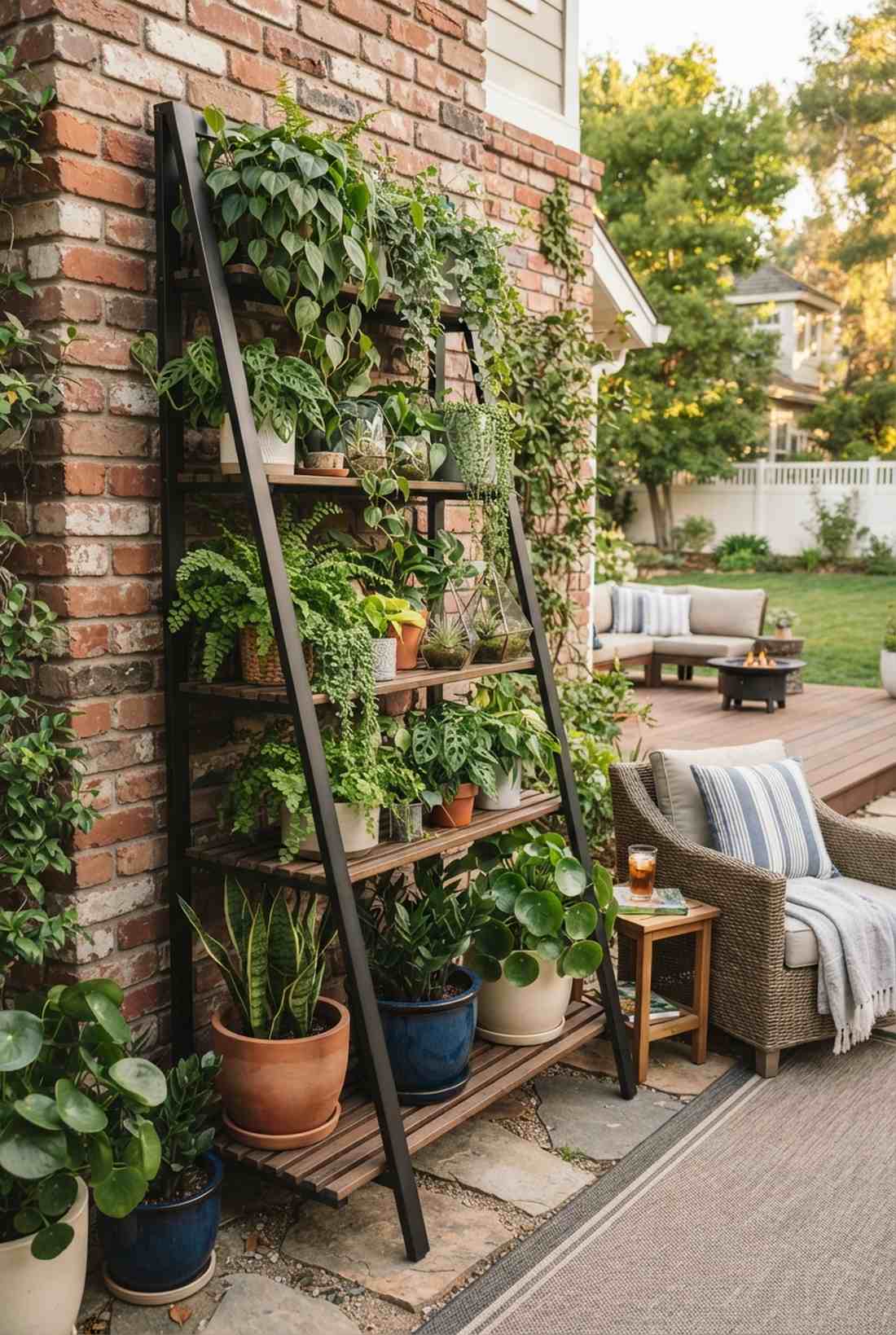 vertical plant stand combo