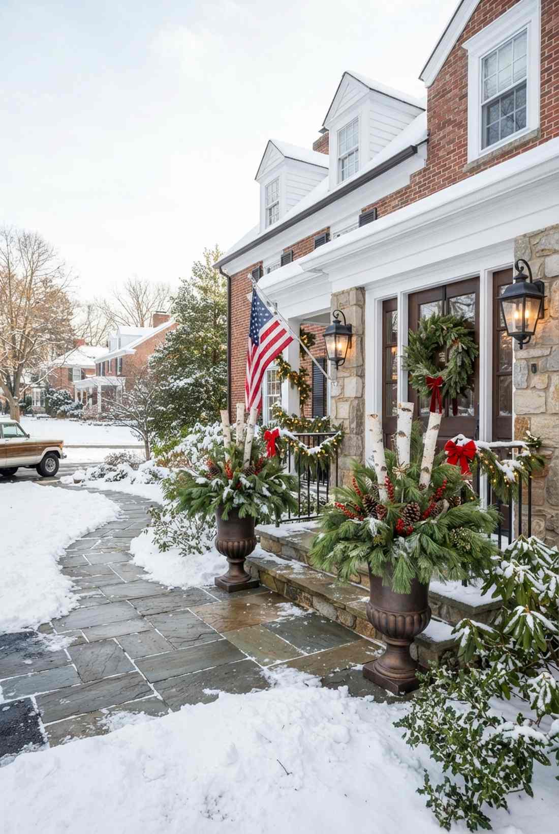 winter evergreen arrangements