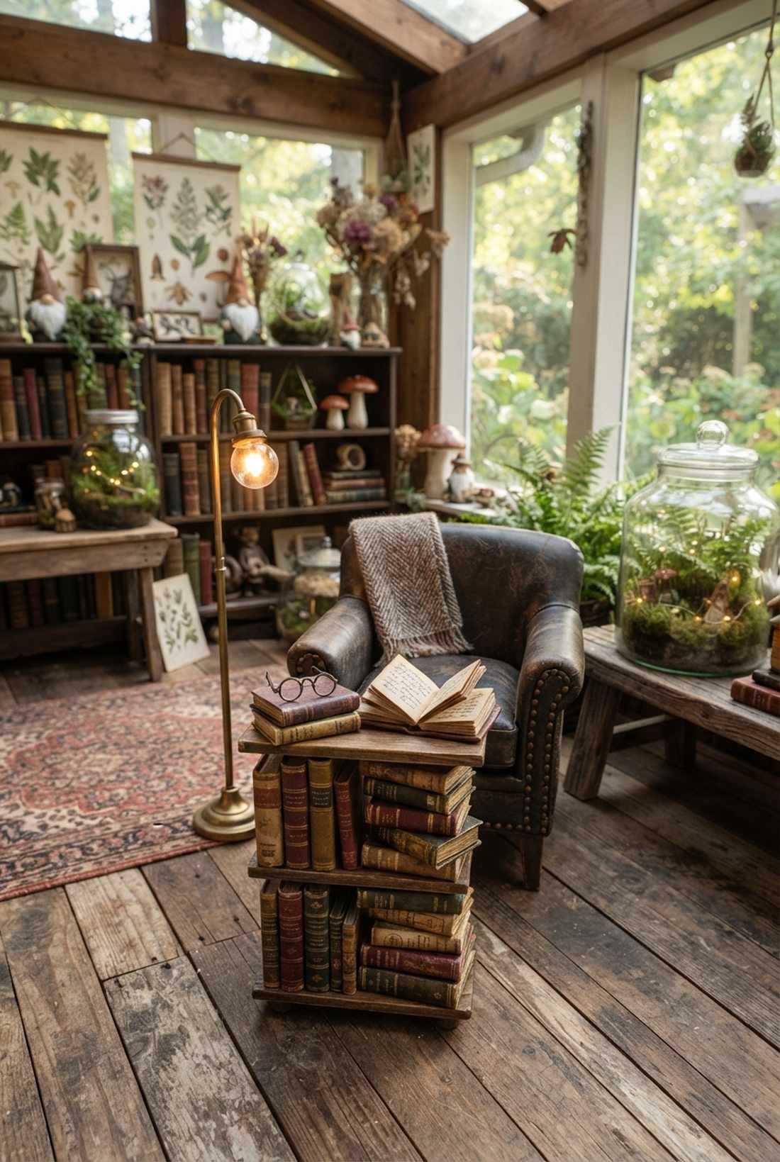 book stack side table