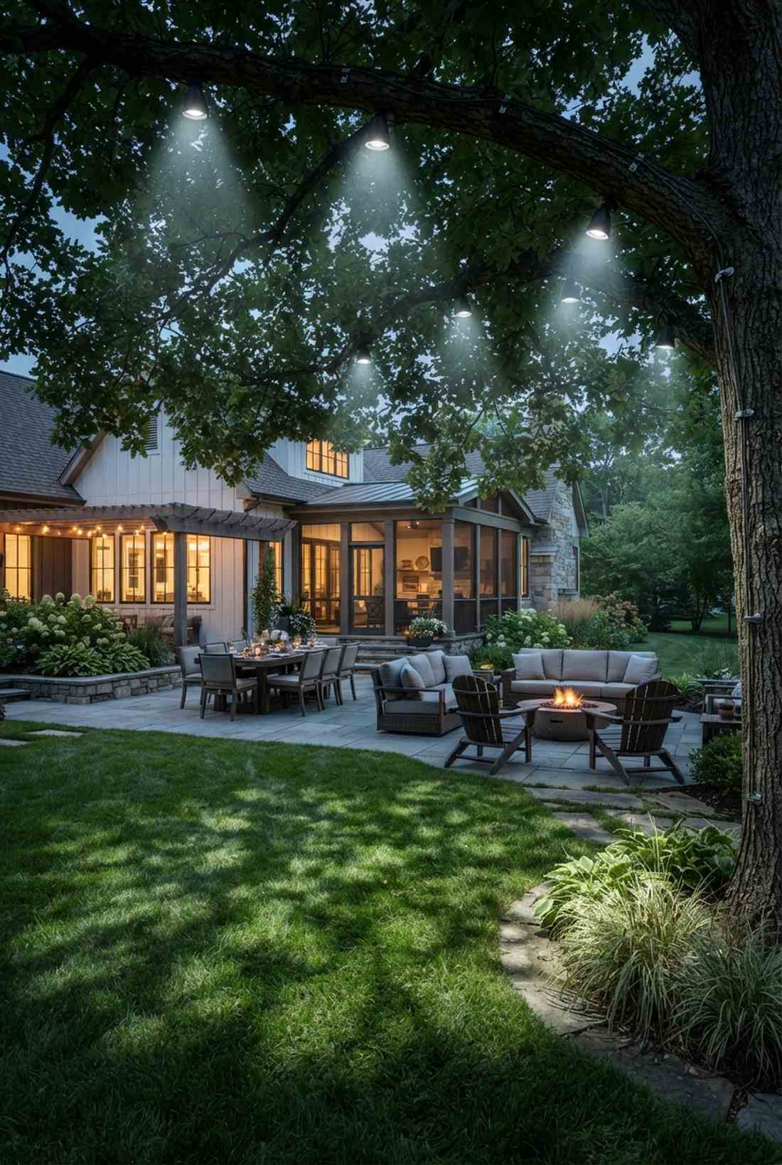 moonlighting through tree canopies