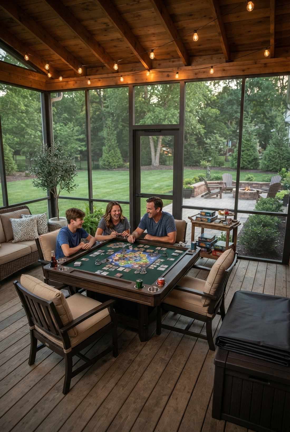 outdoor gaming table set