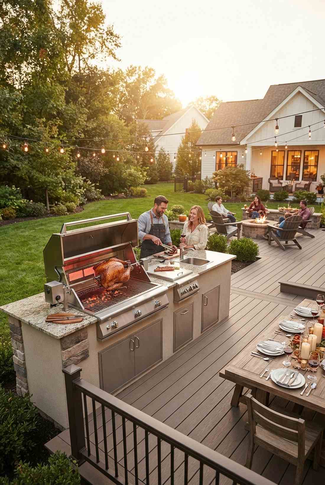 rotisserie and spit station