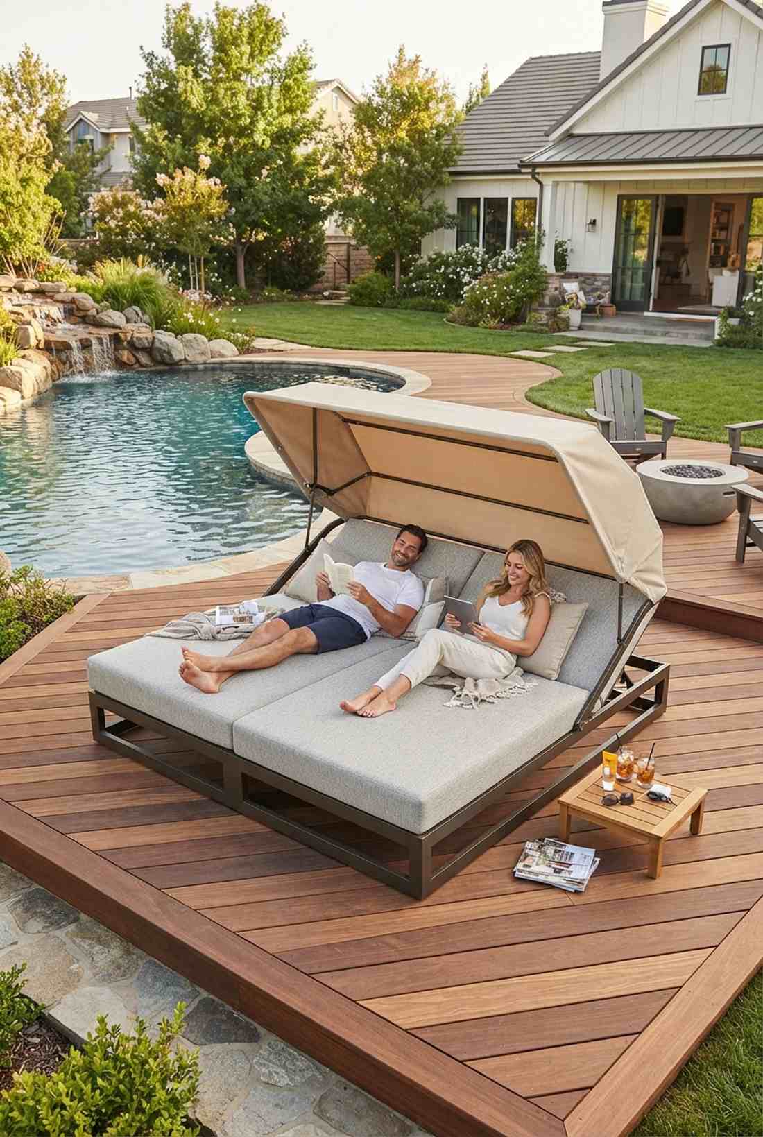 double wide sun loungers