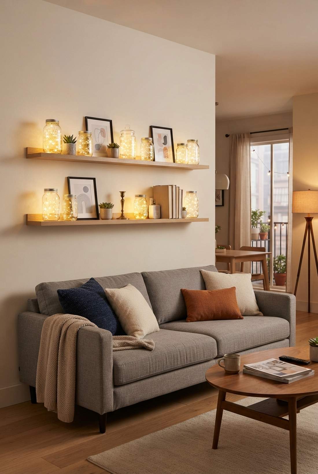 floating shelf wall display