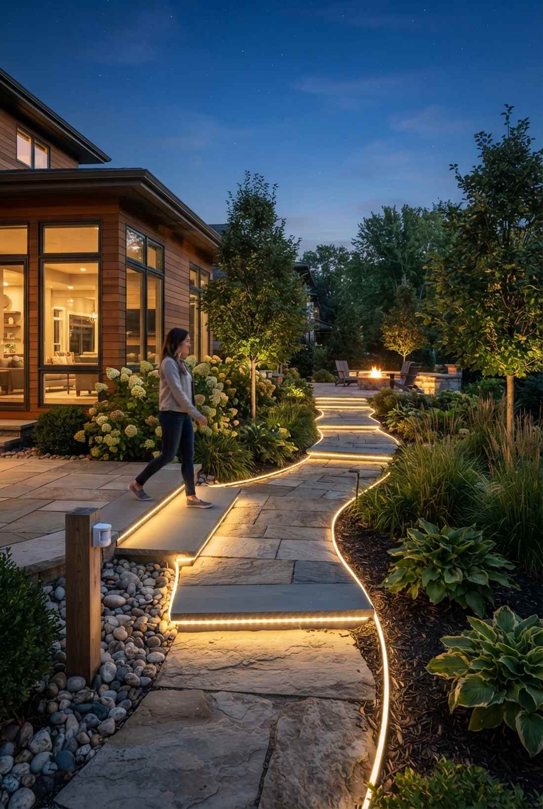 motion activated pathway sequences