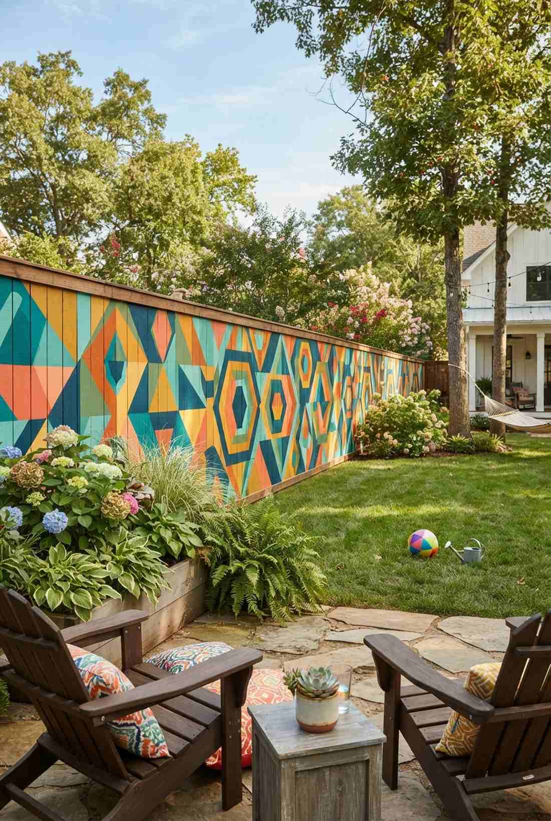 mural painted fence