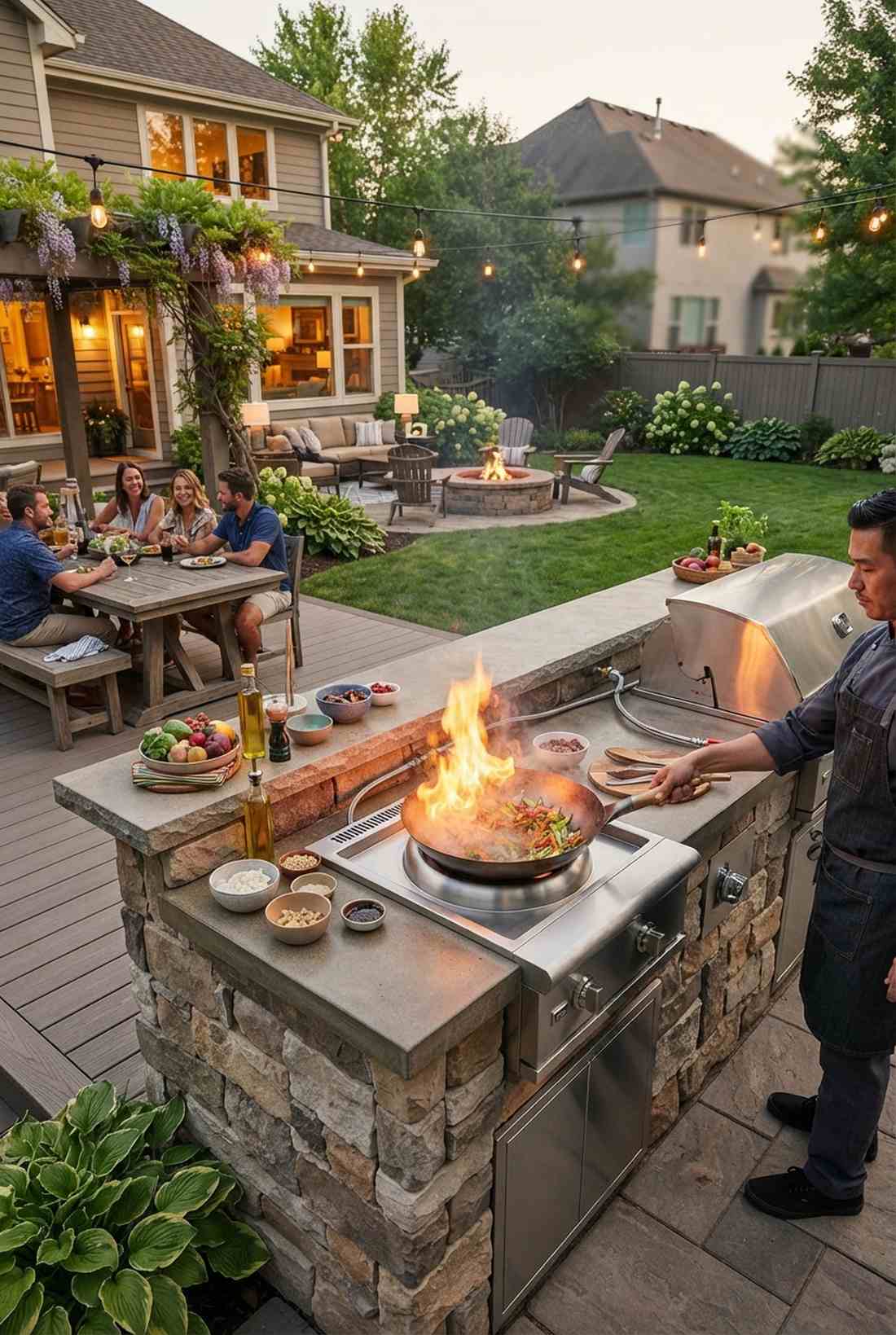 outdoor wok station