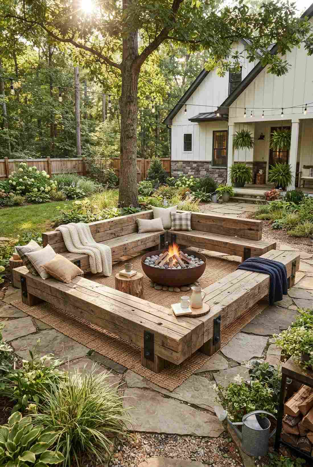 reclaimed wood rustic seating assemblies