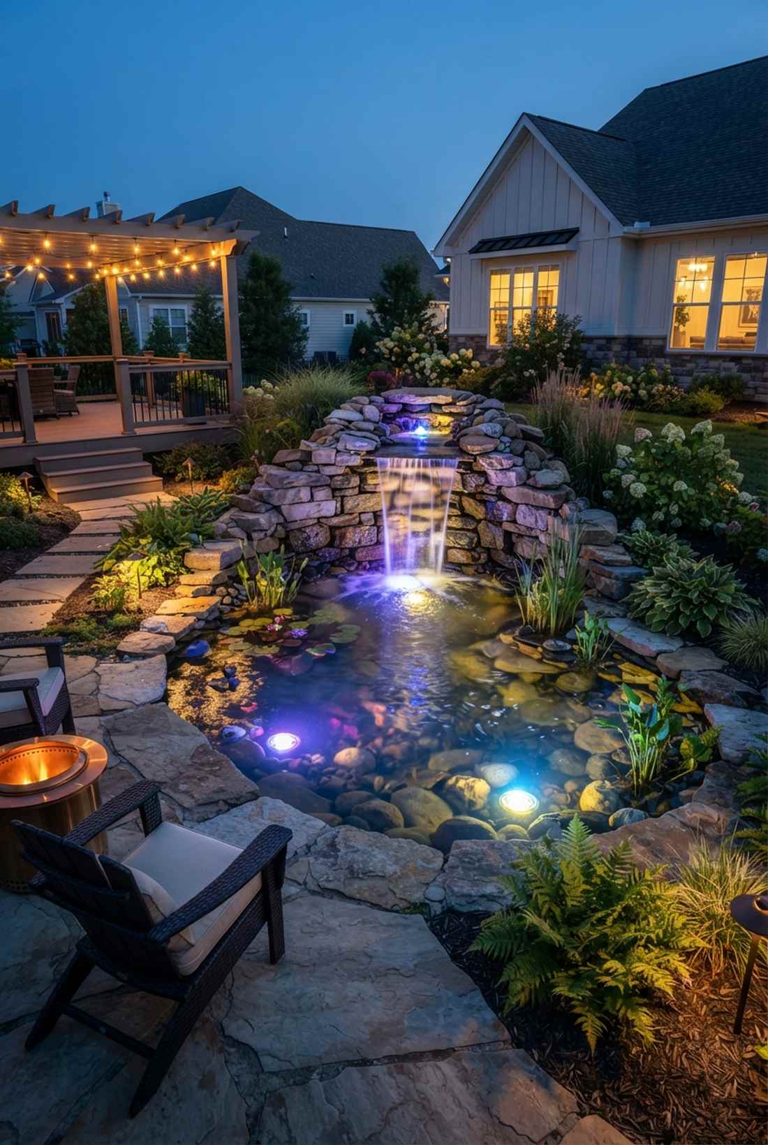 underwater pool and fountain lighting