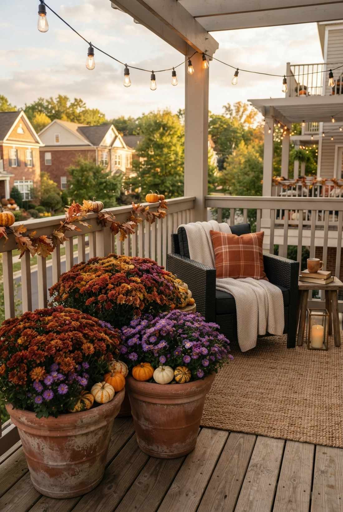 autumn mum and aster display