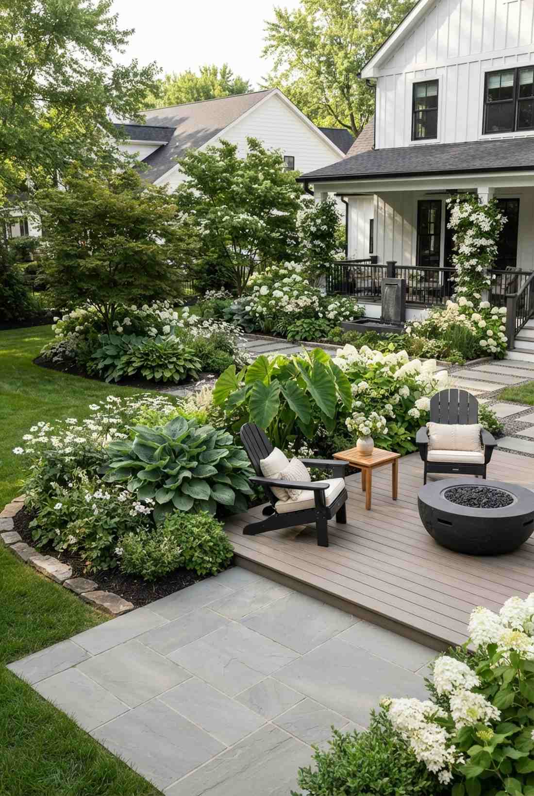 monochrome planting palette