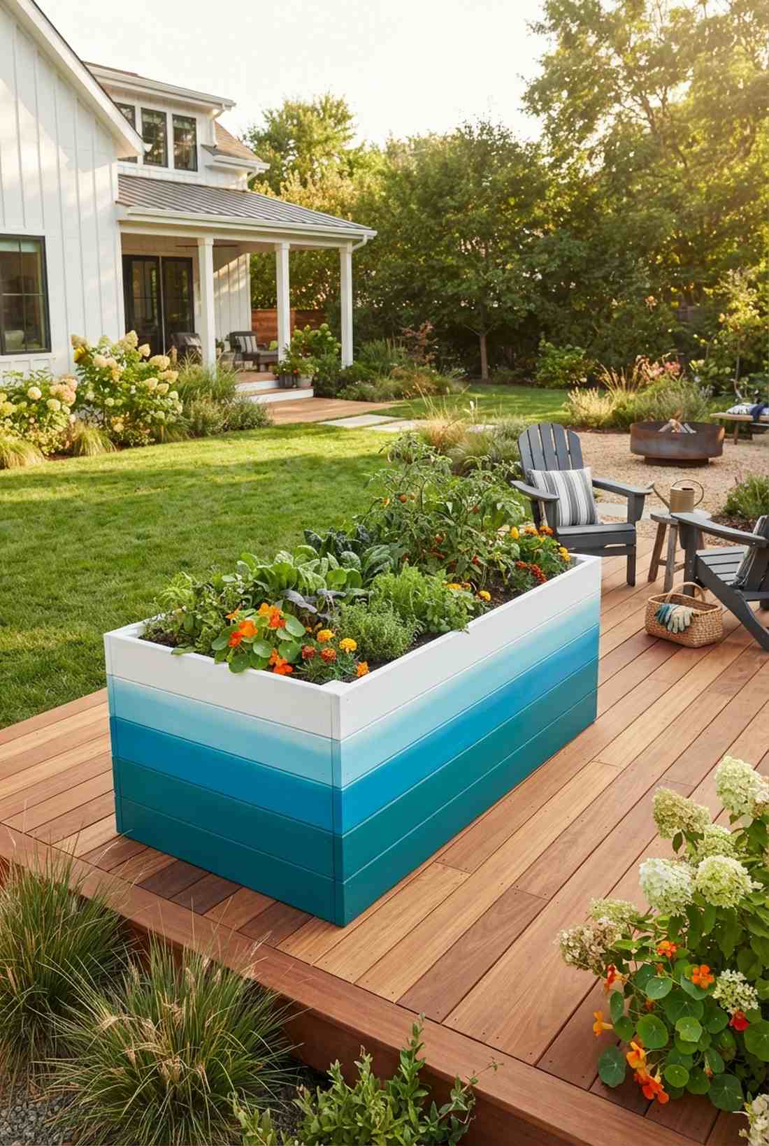 painted gradient bed