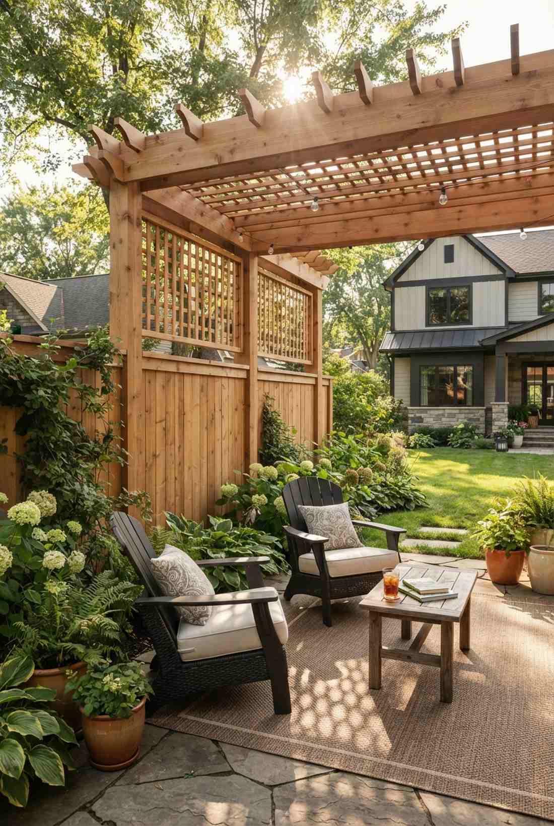 pergola topped fence